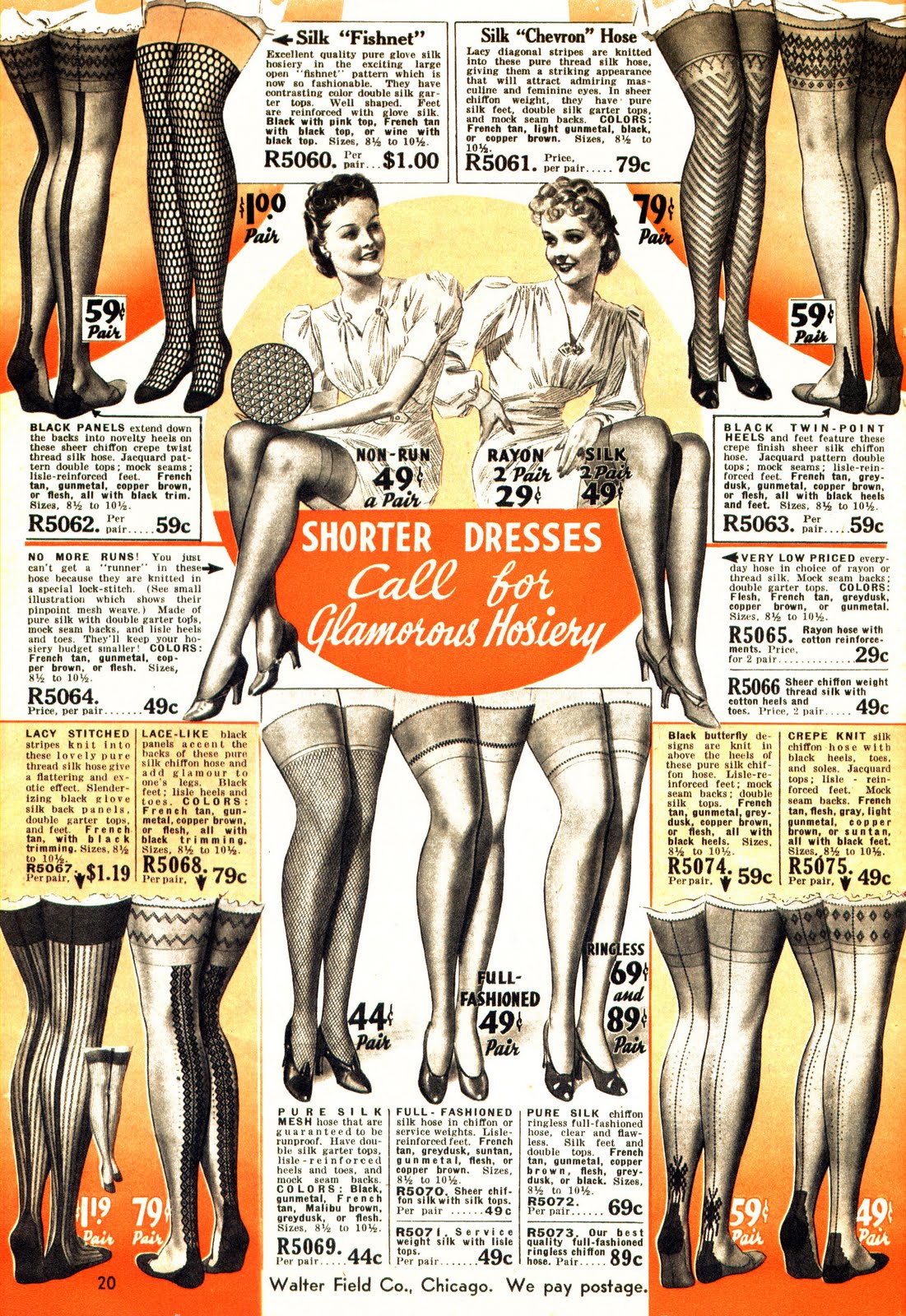 Shorter Dresses Call for Glamorous Hosiery- 1939-1940 – Wearing History®  Blog